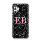 Personalised Black Ink Splat Initials Samsung A32 5G Case