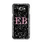 Personalised Black Ink Splat Initials Samsung Galaxy A8 2016 Case
