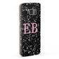 Personalised Black Ink Splat Initials Samsung Galaxy Case Fourty Five Degrees