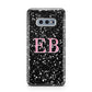 Personalised Black Ink Splat Initials Samsung Galaxy S10E Case