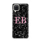 Personalised Black Ink Splat Initials Samsung M12 Case