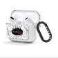 Personalised Black Ink Splat Name AirPods Clear Case 3rd Gen Side Image