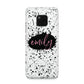 Personalised Black Ink Splat Name Huawei Mate 20 Pro Phone Case