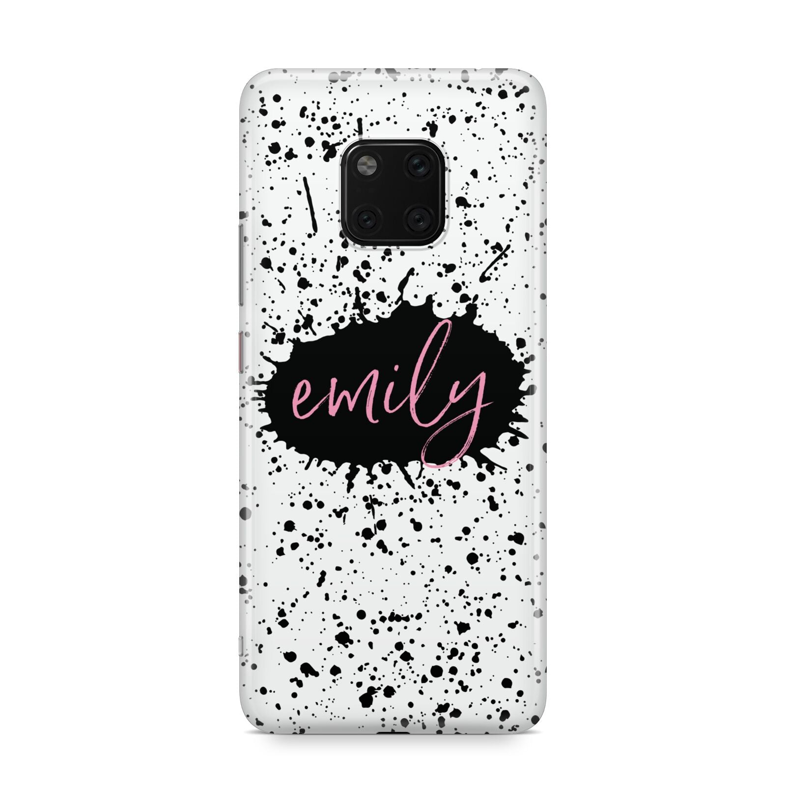 Personalised Black Ink Splat Name Huawei Mate 20 Pro Phone Case