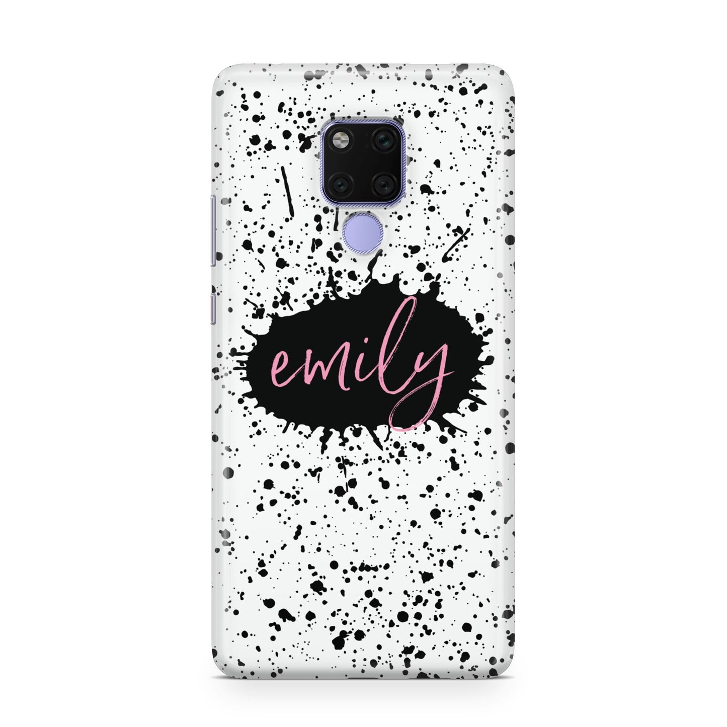 Personalised Black Ink Splat Name Huawei Mate 20X Phone Case
