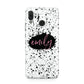 Personalised Black Ink Splat Name Huawei Nova 3 Phone Case