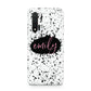 Personalised Black Ink Splat Name Huawei Nova 6 Phone Case