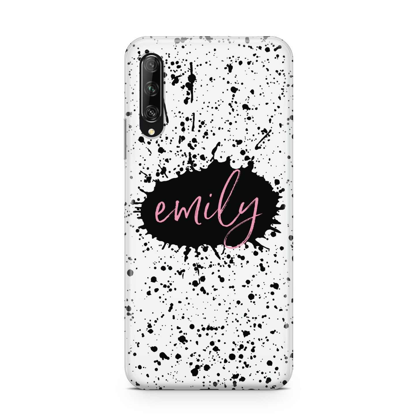 Personalised Black Ink Splat Name Huawei P Smart Pro 2019
