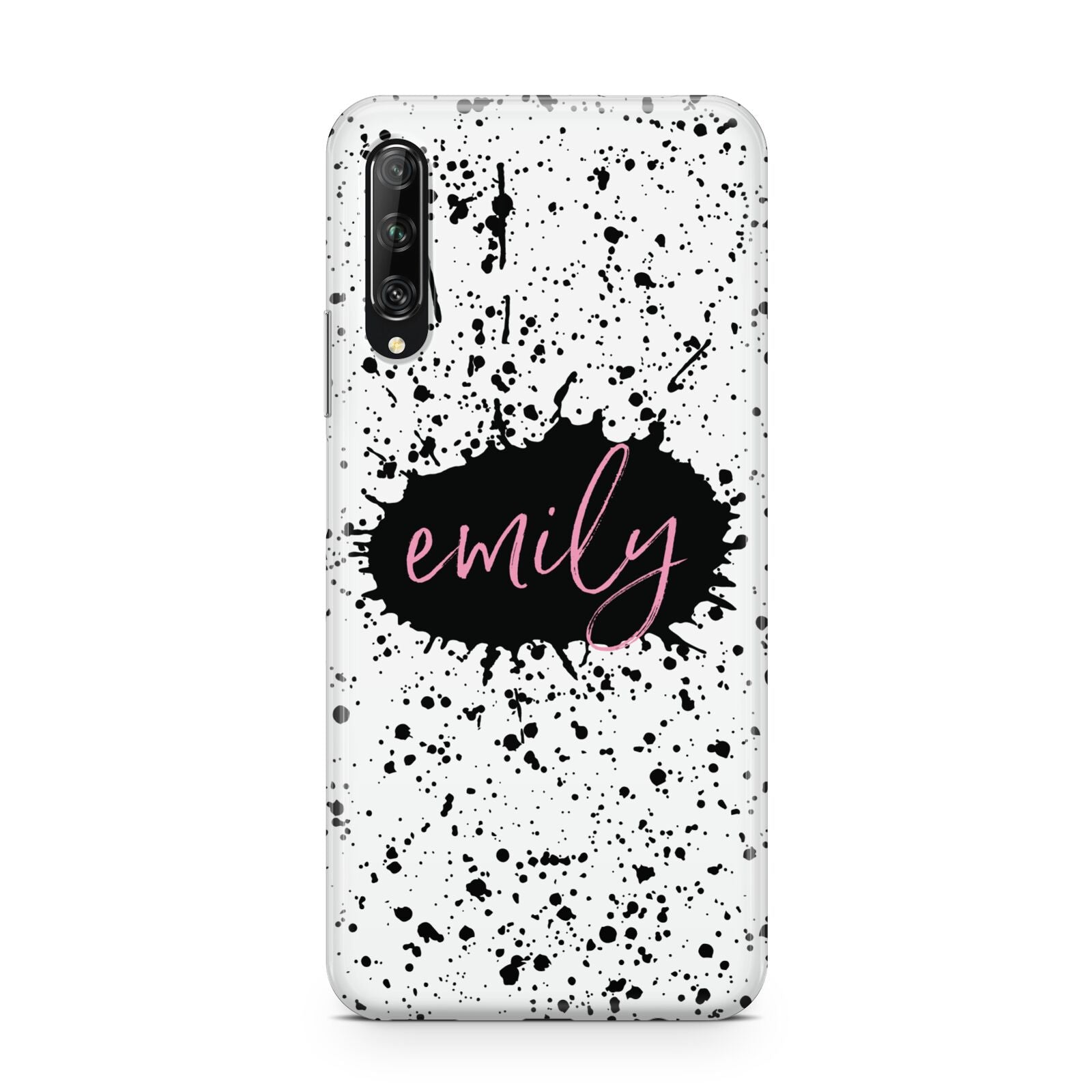 Personalised Black Ink Splat Name Huawei P Smart Pro 2019