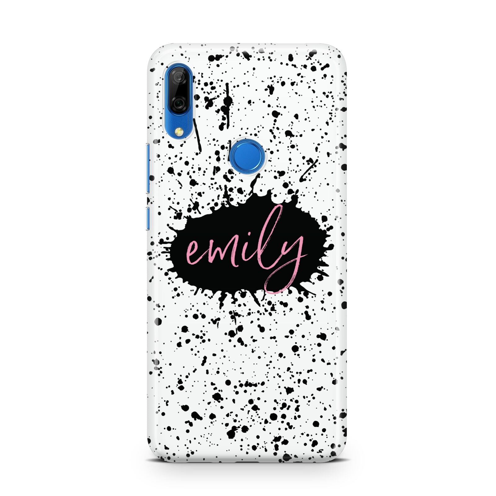 Personalised Black Ink Splat Name Huawei P Smart Z