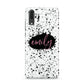 Personalised Black Ink Splat Name Huawei P20 Phone Case