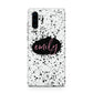 Personalised Black Ink Splat Name Huawei P30 Phone Case