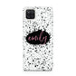 Personalised Black Ink Splat Name Samsung A12 Case