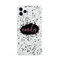 Personalised Black Ink Splat Name iPhone 11 Pro Max 3D Snap Case