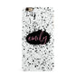 Personalised Black Ink Splat Name iPhone 6 Plus 3D Snap Case on Gold Phone