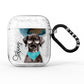 Personalised Black Labrador AirPods Glitter Case