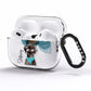 Personalised Black Labrador AirPods Pro Clear Case Side Image