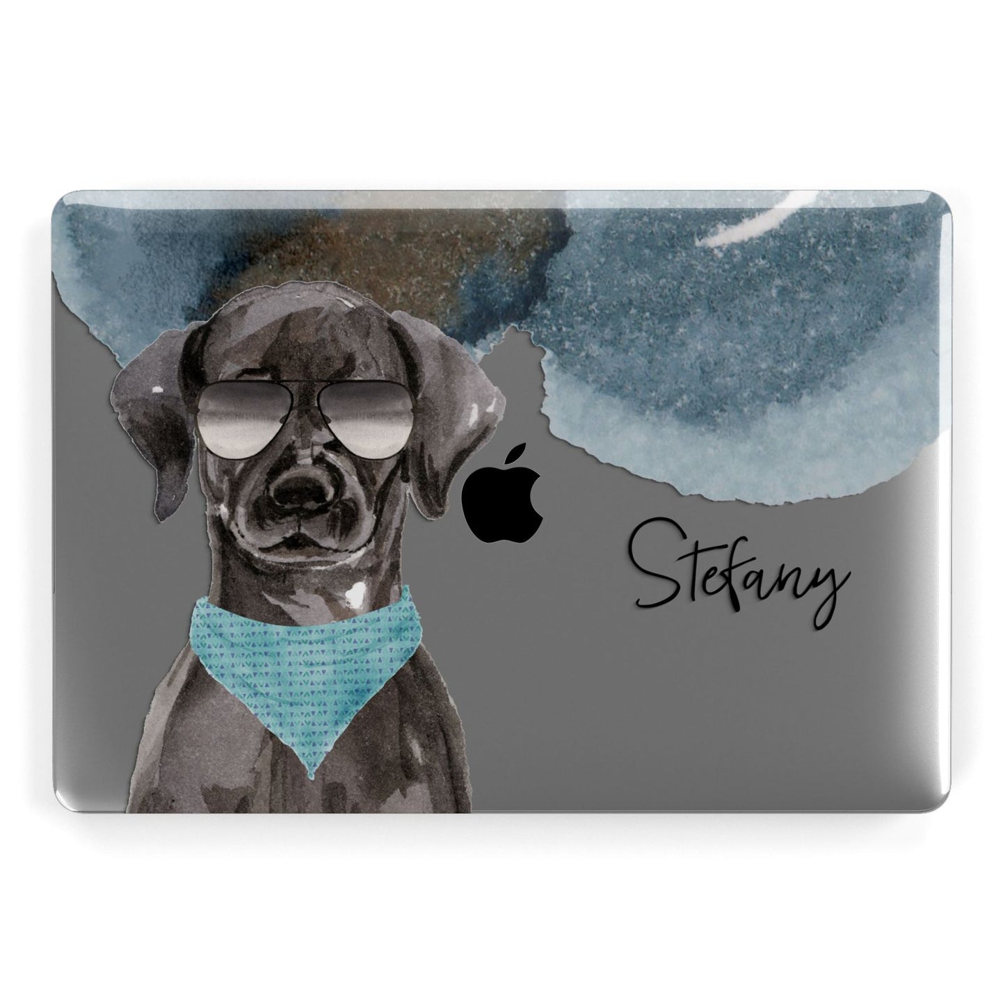 Personalised Black Labrador Apple MacBook Case