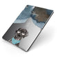 Personalised Black Labrador Apple iPad Case on Grey iPad Side View