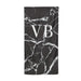 Personalised Black Marble Effect Monogram Beach Towel