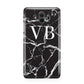 Personalised Black Marble Effect Monogram Huawei Mate 10 Protective Phone Case