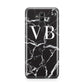 Personalised Black Marble Effect Monogram Huawei Mate 20 Lite