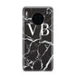Personalised Black Marble Effect Monogram Huawei Mate 30