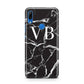 Personalised Black Marble Effect Monogram Huawei P Smart Z