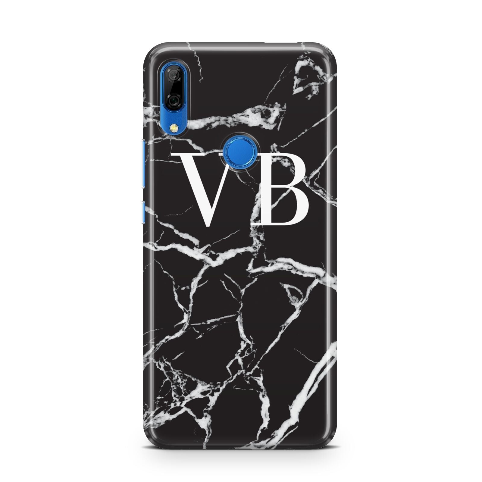 Personalised Black Marble Effect Monogram Huawei P Smart Z