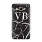 Personalised Black Marble Effect Monogram Huawei Y3 2017