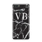 Personalised Black Marble Effect Monogram Huawei Y9 2018