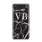 Personalised Black Marble Effect Monogram Huawei Y9 2019
