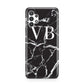 Personalised Black Marble Effect Monogram Samsung A32 5G Case