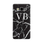 Personalised Black Marble Effect Monogram Samsung Galaxy A5 Case