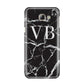 Personalised Black Marble Effect Monogram Samsung Galaxy A8 2016 Case