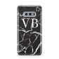 Personalised Black Marble Effect Monogram Samsung Galaxy S10E Case