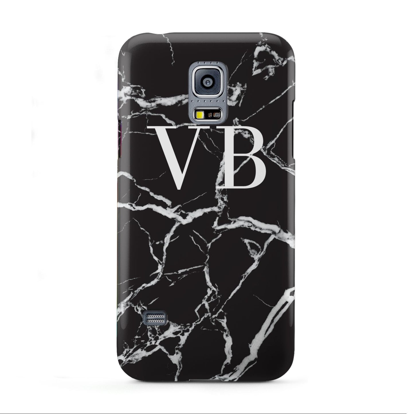 Personalised Black Marble Effect Monogram Samsung Galaxy S5 Mini Case
