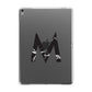 Personalised Black Marble Initial Clear Custom Apple iPad Grey Case