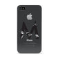 Personalised Black Marble Initial Clear Custom Apple iPhone 4s Case