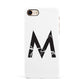 Personalised Black Marble Initial Clear Custom Apple iPhone 7 8 3D Snap Case