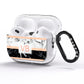 Personalised Black Marble Initials AirPods Pro Glitter Case Side Image