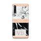 Personalised Black Marble Initials Huawei P Smart Pro 2019