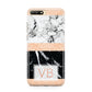 Personalised Black Marble Initials Huawei Y6 2018