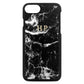 Personalised Black Marble Leather iPhone Case