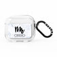 Personalised Black Mr Surname On Marble AirPods Clear Case 3rd Gen