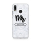 Personalised Black Mr Surname On Marble Huawei P20 Lite Phone Case