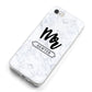 Personalised Black Mr Surname On Marble iPhone 8 Bumper Case on Silver iPhone Alternative Image