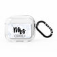 Personalised Black Mrs Surname On Marble AirPods Clear Case 3rd Gen