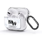 Personalised Black Mrs Surname On Marble AirPods Glitter Case 3rd Gen Side Image