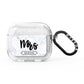 Personalised Black Mrs Surname On Marble AirPods Glitter Case 3rd Gen